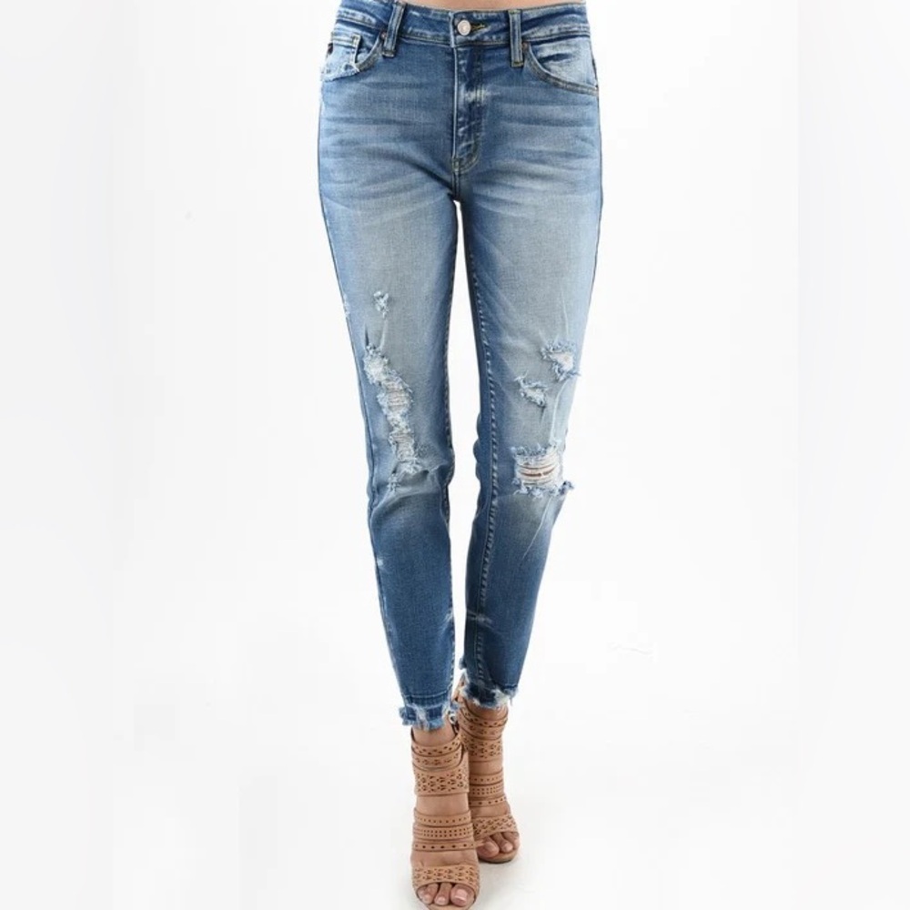 KanCan Benny High Rise Girlfriend Skinny Jeans Size 26